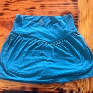 JoyLab Teal Workout Skort with Crossover Waist